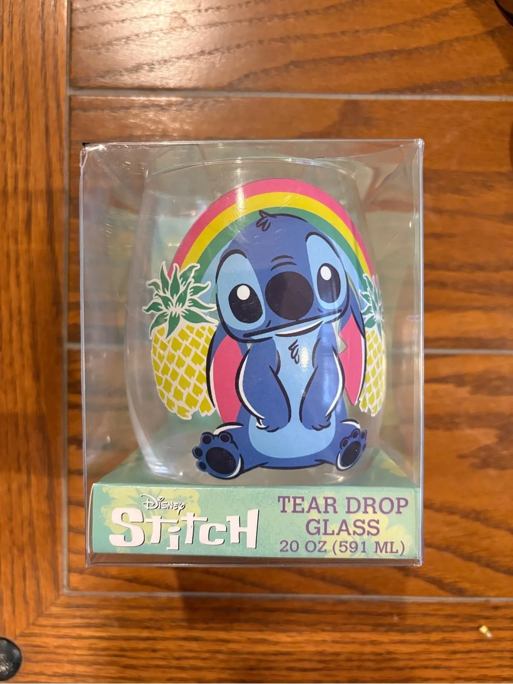 Disney Stitch Rainbow Pineapple Stemless Glass - Blue